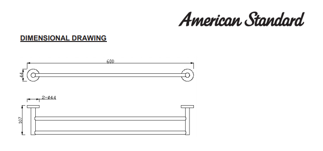 Concept Round Double Towel Bar