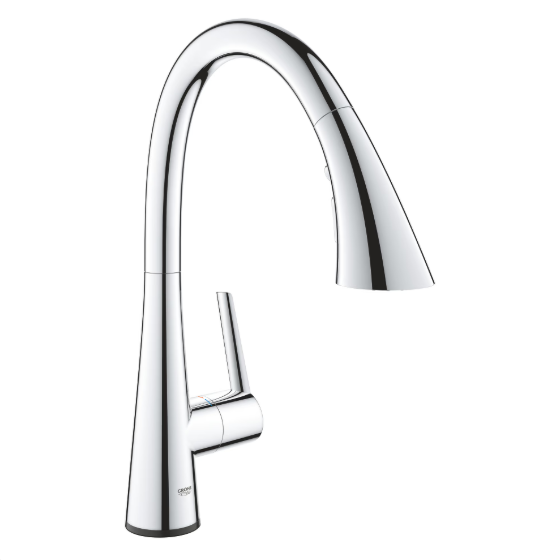 GROHE 30219002 ZEDRA TOUCH SINK C-SPOUT TRIPLE SPRAY SINK MIXER 1/2"