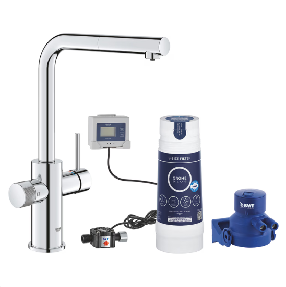 GROHE 30591000 BLUE PURE MINTA PULL-OUT FAUCET SET WITH S-SIZE FILTER