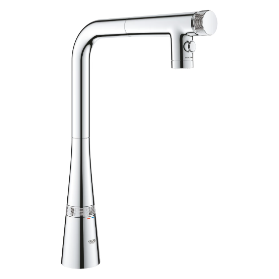 GROHE 31886000 ZEDRA SAMRTCONTROL PULL-OUT KITCHEN MIXER WITH DUAL SPRAY