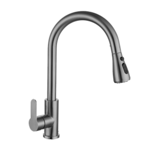 ZAFFIRO PF-5204SS(GM) KITCHEN SINK MIXER (PULL-OUT) - SUS304 GUN METAL