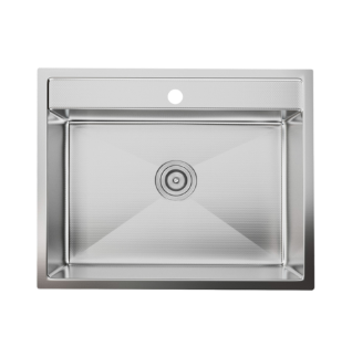 ZAFFIRO PKS-6552-EM EMBOSSED STAINLESS STEEL SINK - SILVER