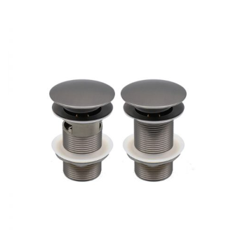 ZAFFIRO PB-8315-GM/8315A-GM MUSHROOM POP UP WASTE NON OVERFLOW OR C/W OVERFLOW - GUN METAL
