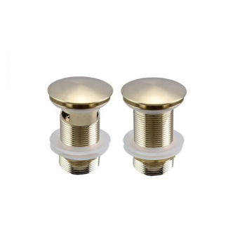 ZAFFIRO PB-8316-BG/8316A-BG MUSHROOM POP UP WASTE NON OVERFLOW OR C/W OVERFLOW - BRUSHED GOLD