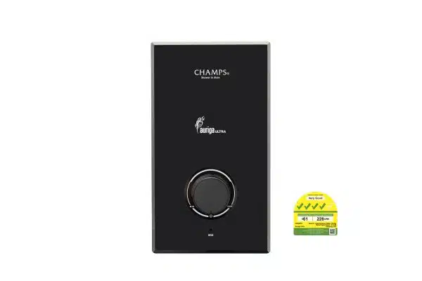 CHAMPS AURIGA ULTRA INSTANT WATER HEATER WITH RAIN SHOWER SET