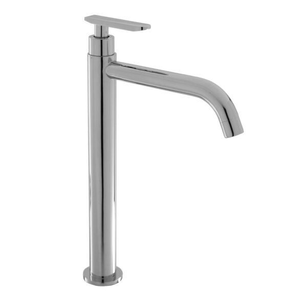 FIDELIS FT-110-4H TALL BASIN TAP (EXTENDED ROUND BODY/SPOUT FLAT HANDLE)