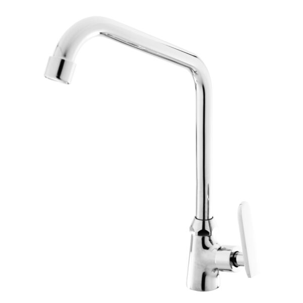 FIDELIS FT-129-4T "T" SPOUT FLAT HANDLE KITCHEN SINK TAP - CHROME