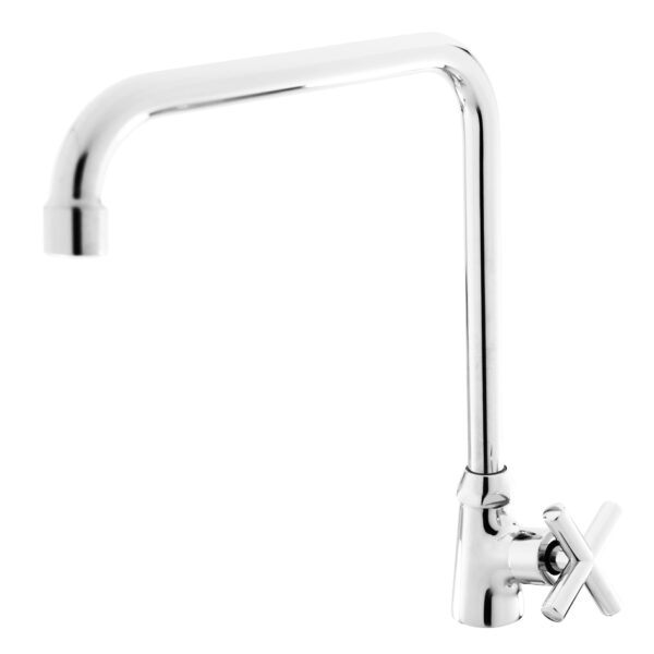 FIDELIS FT-129-8L "L" SPOUT CROSS ROD HANDLE KITCHEN SINK TAP - CHROME