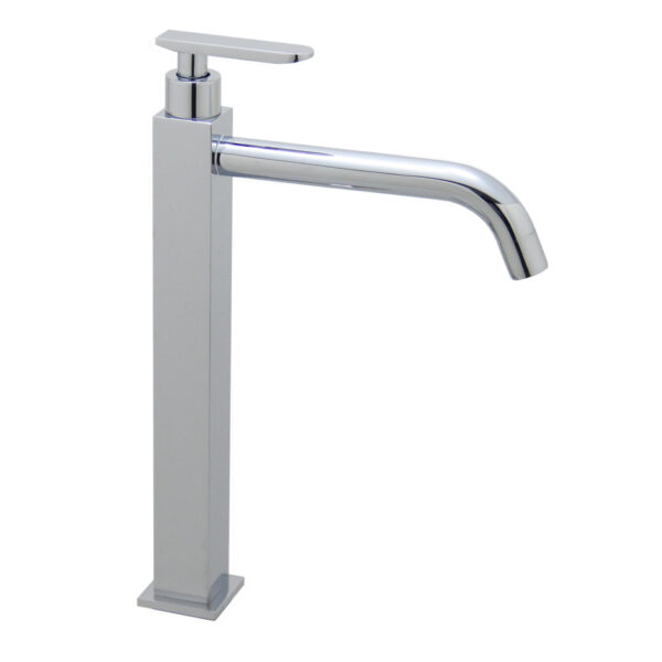 FIDELIS FT-134-4H TALL BASIN TAP (EXTENDED SQUARE BODY/SPOUT FLAT HANDLE)
