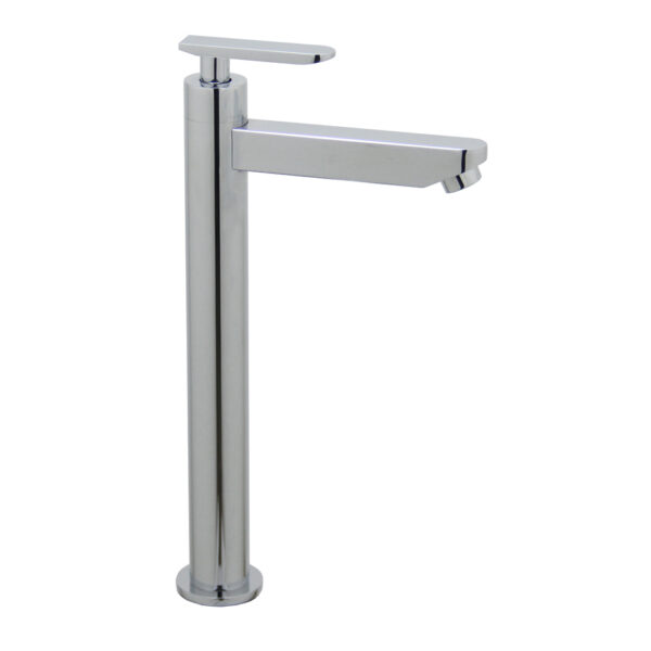 FIDELIS FT-160-4H TALL BASIN TAP (EXTENDED ROUND BODY/SPOUT FLAT HANDLE)