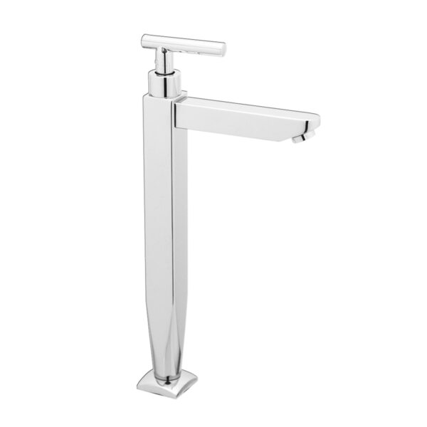 FIDELIS FT-163-3H TALL BASIN TAP (EXTENDED SQUARE VASE BODY/SPOUT ROD HANDLE)