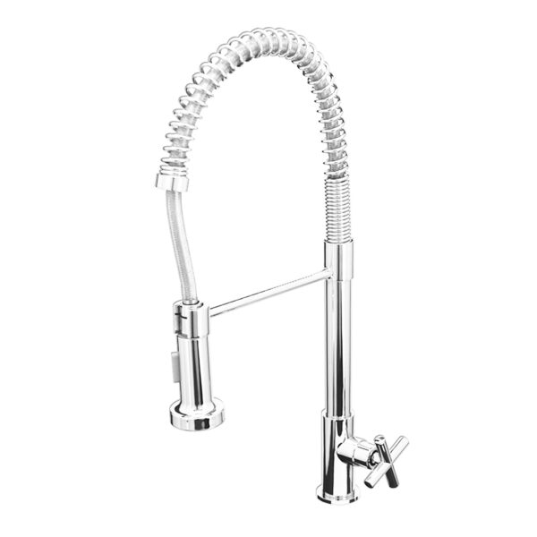 FIDELIS FT-650-8 c/w CROSS ROD HANDLE KITCHEN SINK TAP - CHROME