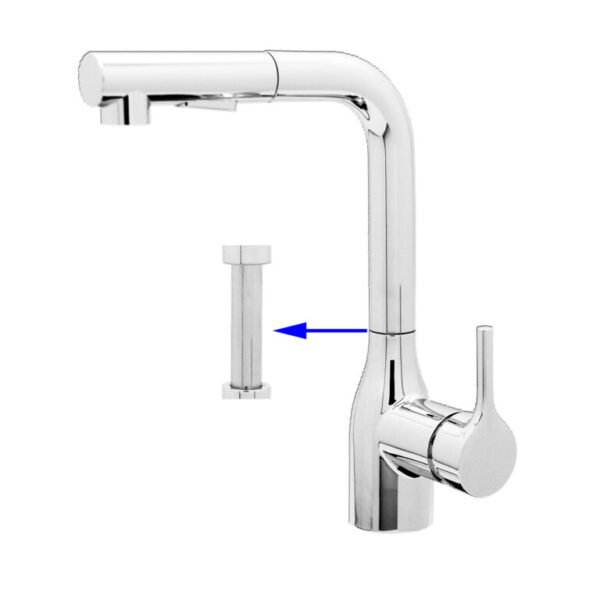 FIDELIS FT-67D5 PULL-OUT DUAL FUNCTION WASH HEAD KITCHEN SINK MIXER - CHROME