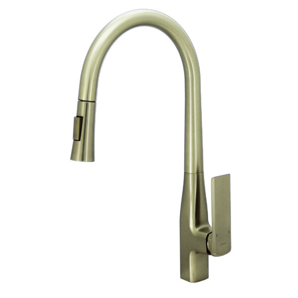 FIDELIS FT-7185A-HBG PULL-OUT KITCHEN SINK MIXER TAP - BRUSHED GOLD