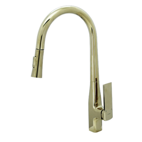 FIDELIS FT-7185A-SG PULL-OUT KITCHEN SINK MIXER - SHINING GOLD