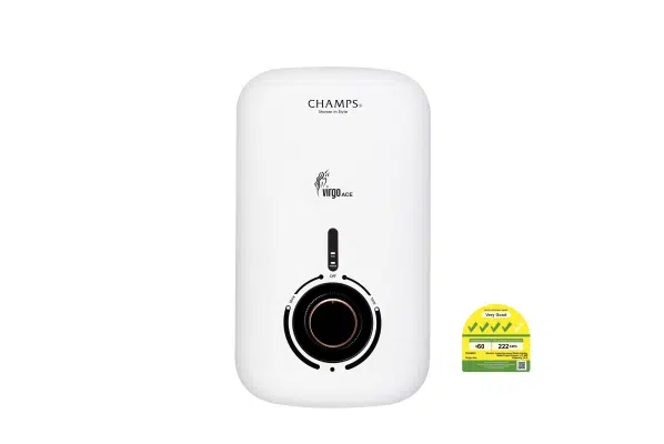 CHAMPS VIRGO ULTRA INSTANT WATER HEATER WITH RAIN SHOWER SET