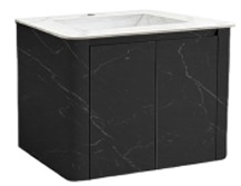 VERA VC.6005BM PVC BASIN CABINET (BLACK MARBLE)