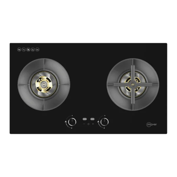MAYER MMGH288HI 88CM 2 ZONE GLASS GAS HOB